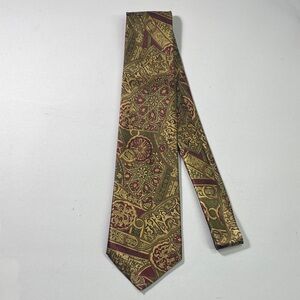 Luxurious Gold and Red Men's Tie